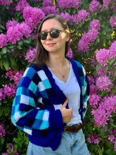 Load image into Gallery viewer, Checked Bomber Cardi - Knitting Pattern