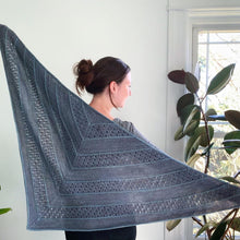 Load image into Gallery viewer, Eyelet Stripe Shawl - Knitting Pattern