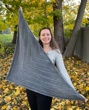 Load image into Gallery viewer, Eyelet Stripe Shawl - Knitting Pattern