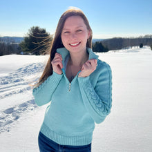 Load image into Gallery viewer, Polar Braids Quarter Zip - Knitting Pattern