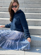 Load image into Gallery viewer, Eyelet Stripe Hoodie - Knitting Pattern