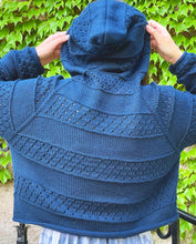 Load image into Gallery viewer, Eyelet Stripe Hoodie - Knitting Pattern