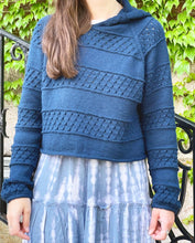 Load image into Gallery viewer, Eyelet Stripe Hoodie - Knitting Pattern