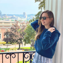 Load image into Gallery viewer, Eyelet Stripe Hoodie - Knitting Pattern