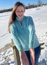 Load image into Gallery viewer, Polar Braids Quarter Zip - Knitting Pattern